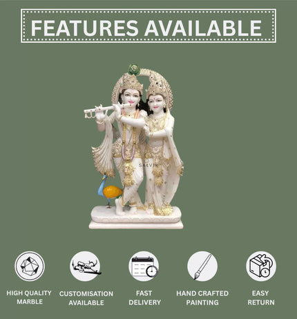 Radha Krishna Marble Idol 1