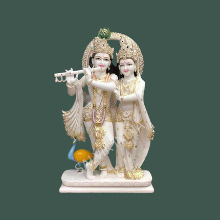 Radha Krishna Marble Idol