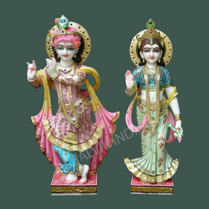 Radha Krishna Marble Murti