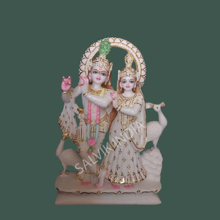 Radha Krishna Marble Statue