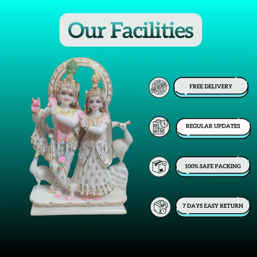Radha Krishna Marble Statue by Salvik India