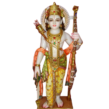 The Divine Warrior – Lord Ram Marble Murti