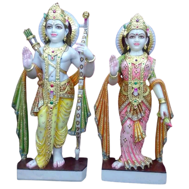 Ayodhya’s Divine Couple – Marble Murti