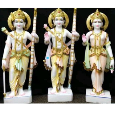 Ram Darbar Marble Idol with Fine Hand Carving