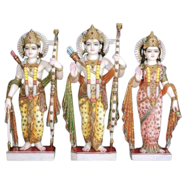 Ram Sita Lakshman Marble Murti for Home Temple