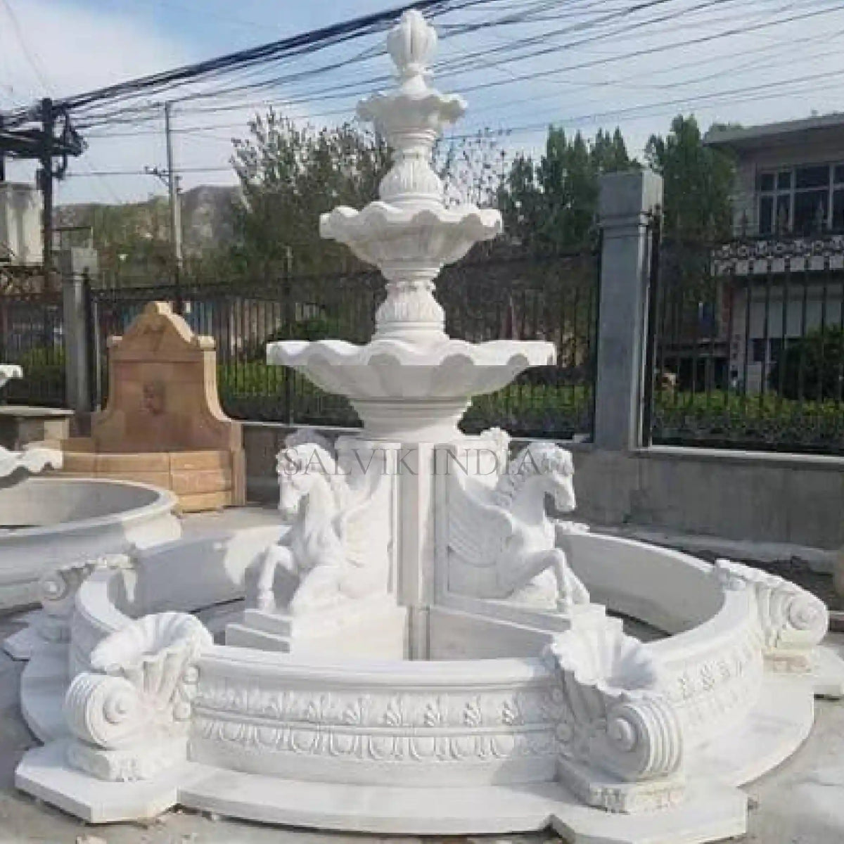 Royal Style Marble Garden Fountain 7ft 