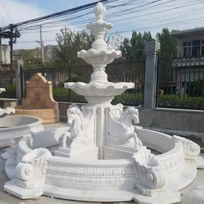 Royal Style Marble Garden Fountain 7ft 