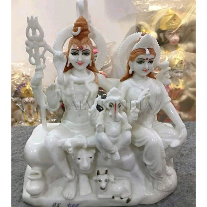 Marble Shiv Parivar Murti – Handcrafted Family Statue