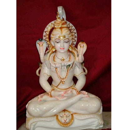Marble Lord Shankar Statue – Handcrafted Shiva Idol
