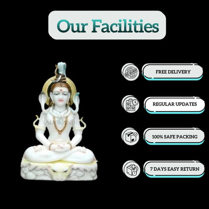 Marble Shiva Statue – Handcrafted Lord Shiva Idol