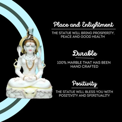 Marble Shiva Statue – Handcrafted Lord Shiva Idol