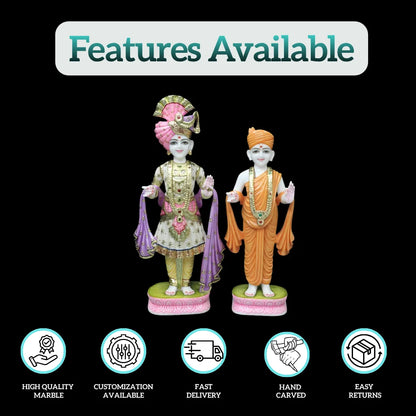 white marble Swaminarayan Murti made in Jaipur