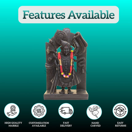 Black Marble Shrinathji Statue