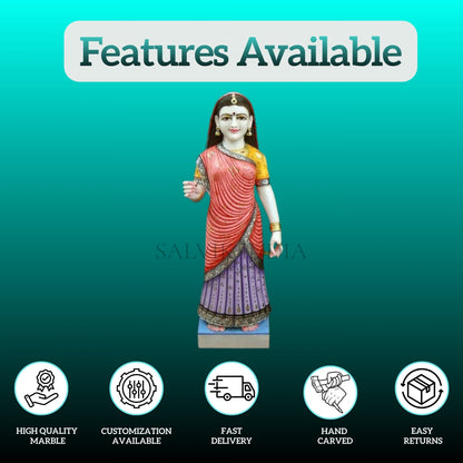 Marble Veer Bai Statue
