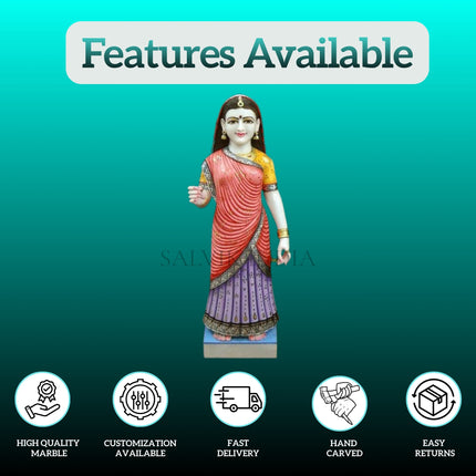 Marble Veer Bai Statue