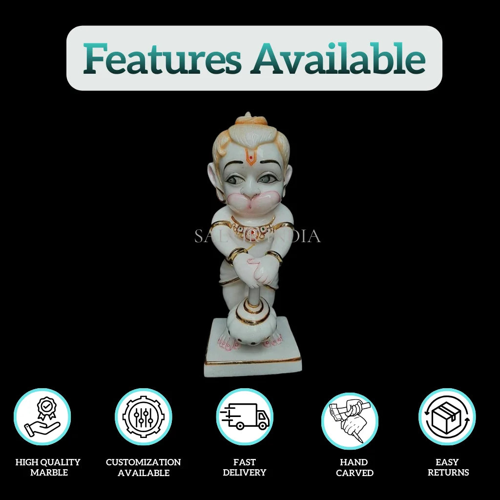 Buy Bal Hanuman Ji Marble Idol with Gada