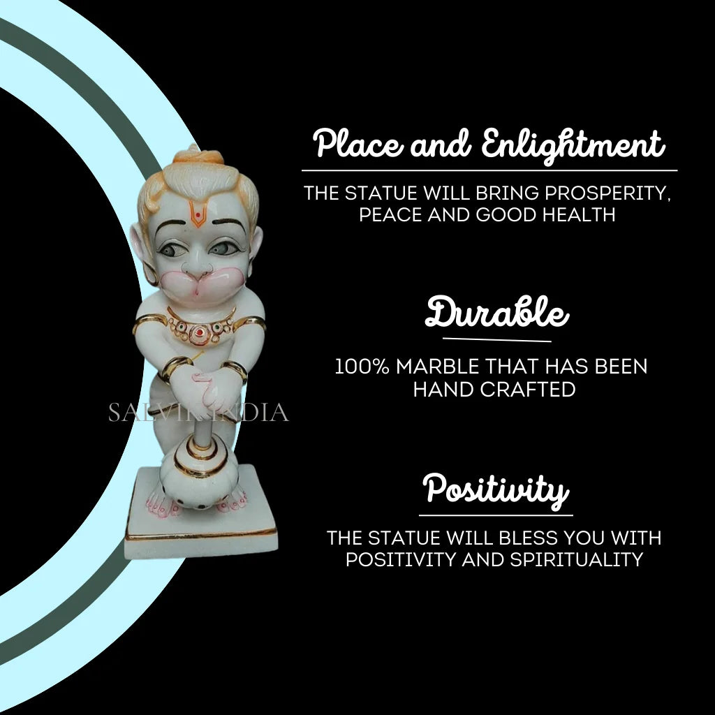 Buy Bal Hanuman Ji Marble Idol with Gada