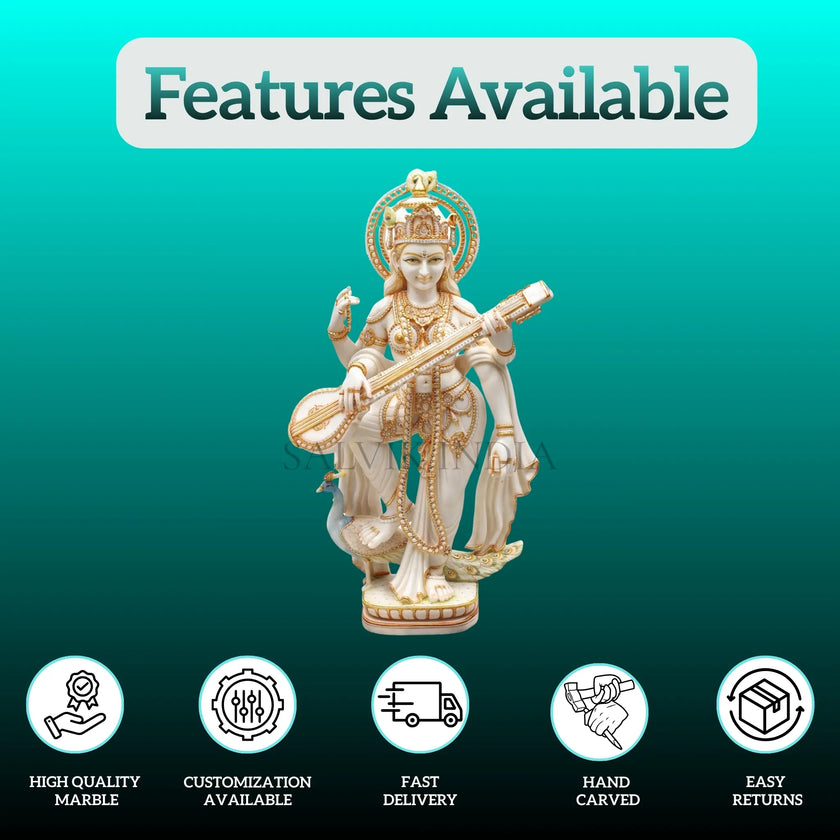Buy Beautiful Goddess Saraswati Statue