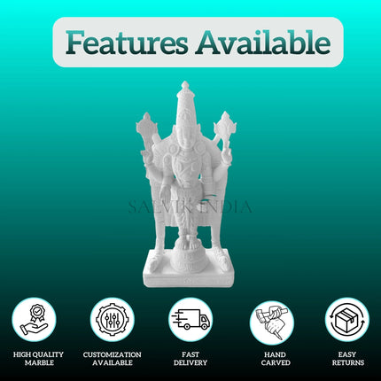 Premium Tirupati Marble Murti – Handcrafted Makrana Marble Idol