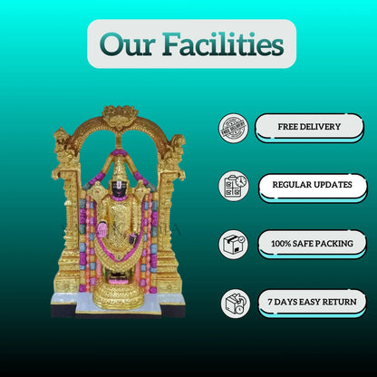 Venkateswara Marble Murti – Handcrafted Balaji Marble Statue