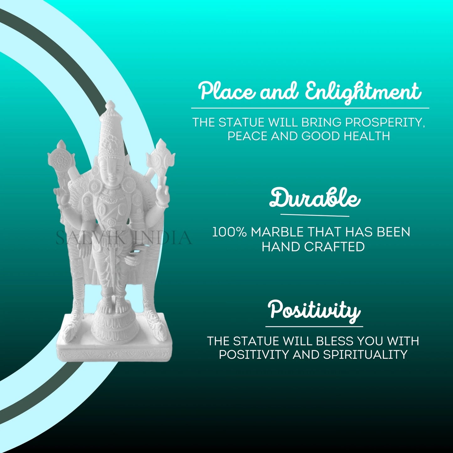 Premium Tirupati Marble Murti – Handcrafted Makrana Marble Idol