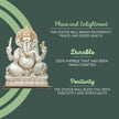 White Makrana Marble Ganpati Murti – Durable Handmade Idol for Peace, Prosperity and Positivity