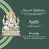 White Makrana Marble Ganpati Murti – Durable Handmade Idol for Peace, Prosperity and Positivity