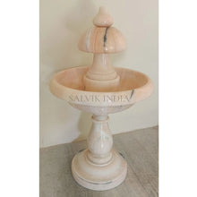 White Marble 2 Tier Fountain 3ft