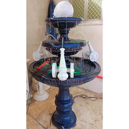 White Marble Bowl Fountain 4ft for Elegant Outdoor & Indoor Décor