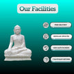 Peaceful Buddha statue made from premium natural white marble