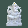 White marble Ganesh statue