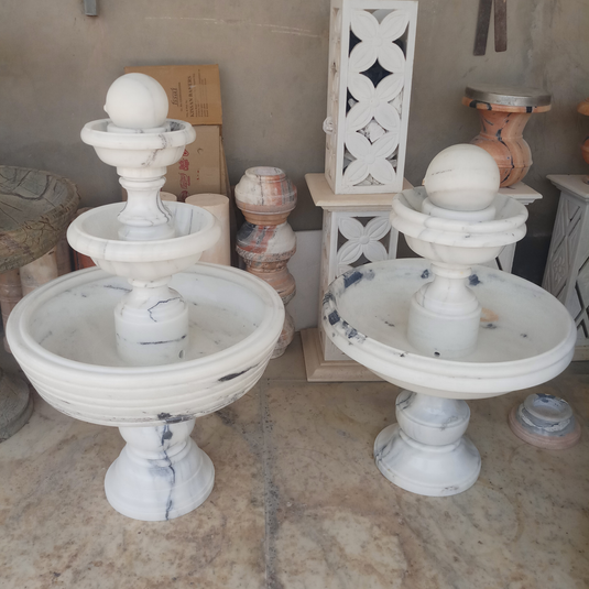 White Marble Indoor Fountain 3ft 