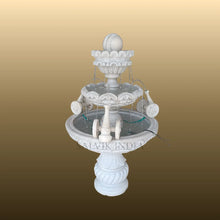 White Marble Victorian Fountain 7 Ft