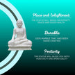 Elegant white marble Buddha sculpture with smooth finish
