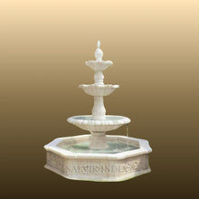 White marble 4 tier water fountain 6ft for garden decor