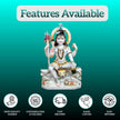 Side view of Ashirwad White Marble Lord Shiva Statue