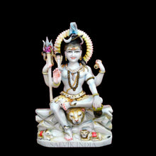 Ashirwad White Marble Lord Shiva Statue for Home Temple