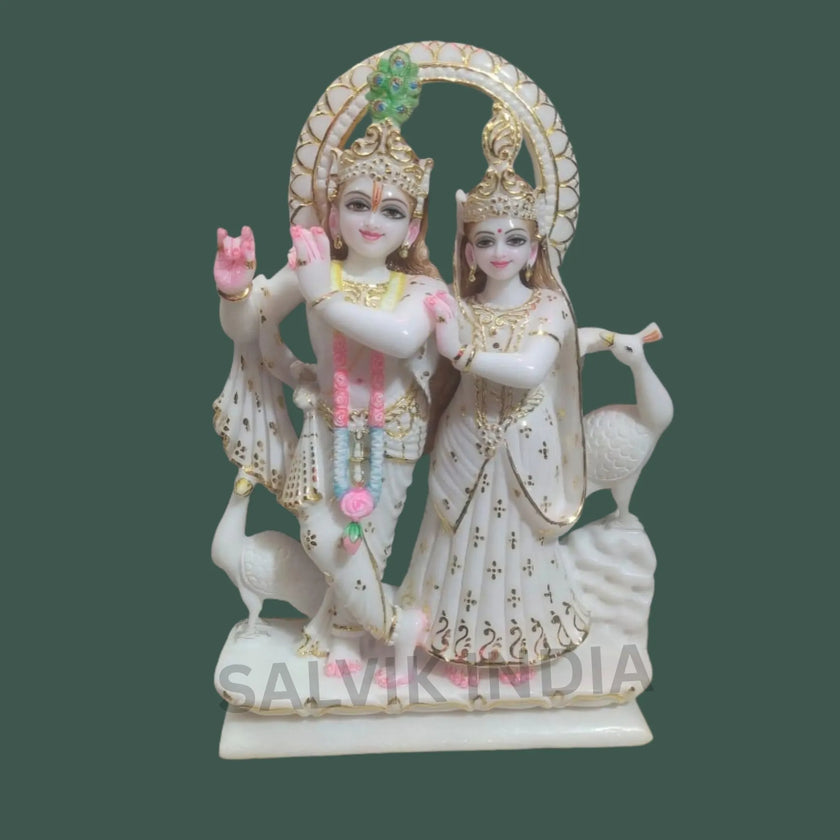 Radha Krishna Marble Statue – Handcrafted Marble Murti