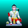 Bajrangbali marble idol in chowki pose for home mandir hand-painted Makrana marble sculpture