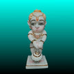 Bal Hanuman Ji marble idol with gada cute baby hanuman sculpture hand-painted Makrana marble