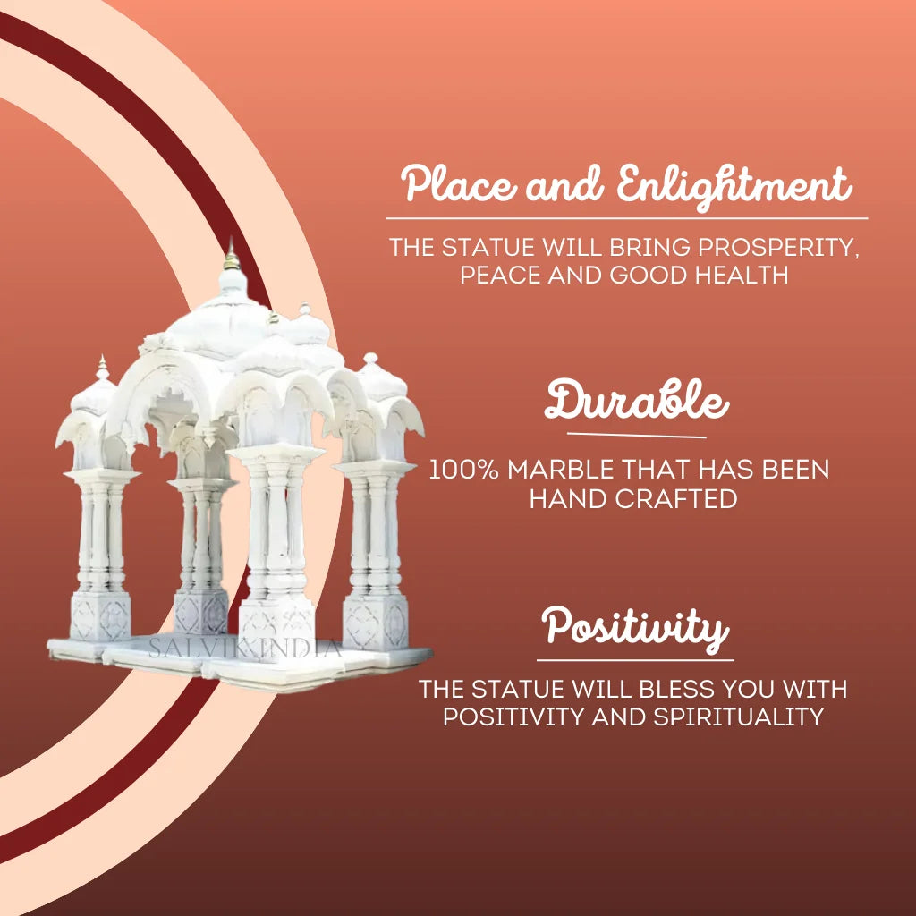 big marble mandir side structure elegant design
