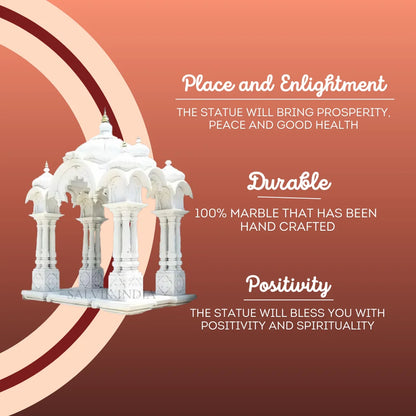 big marble mandir side structure elegant design