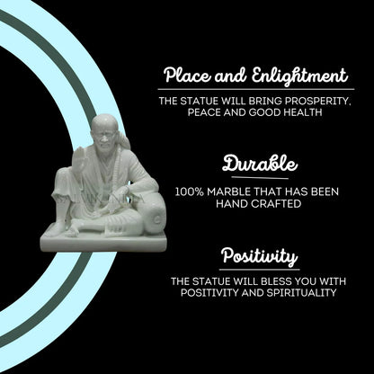 Big Size Sai Baba Marble Idol – Beautiful Spiritual Statue Online