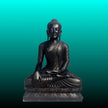 Black marble Buddha statue 12 inch for home temple handcrafted idol