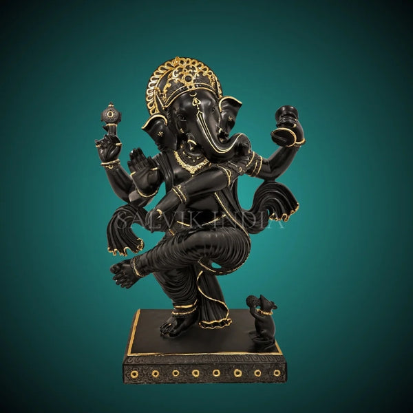 Black Marble Ganesh Statue – for Home & Temple - Salvik | Marble Murti Manufacturers in India