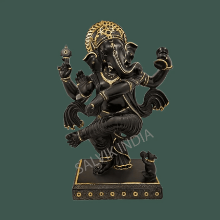 Black Marble Ganesh Statue – for Home & Temple - Salvik | Marble Murti Manufacturers in India