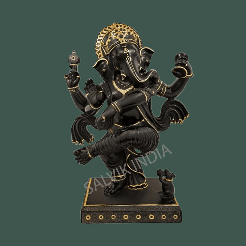 Black Marble Ganesh Statue – for Home & Temple - Salvik | Marble Murti Manufacturers in India