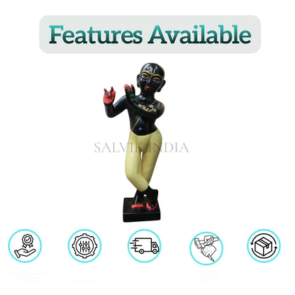 Black Marble Iskcon Krishna Statue (12 - 30 Inch) - Salvik | Marble Murti Manufacturers in India