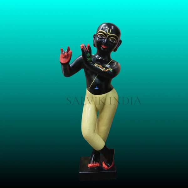 Black Marble Iskcon Krishna Statue (12 - 30 Inch) - Salvik | Marble Murti Manufacturers in India