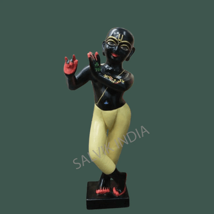 Black Marble Iskcon Krishna Statue (12 - 30 Inch) - Salvik | Marble Murti Manufacturers in India
